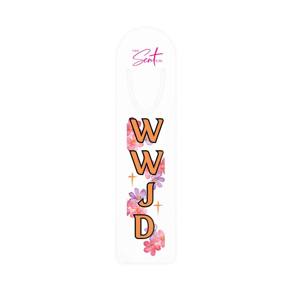 WWJD Floral Bookmark — Christian Faith Reminder Bookmark for Bible Study & Gifts