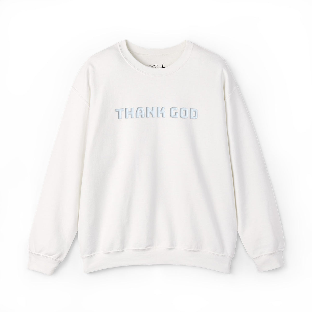 Thank God Embroidered Crewneck Sweatshirt