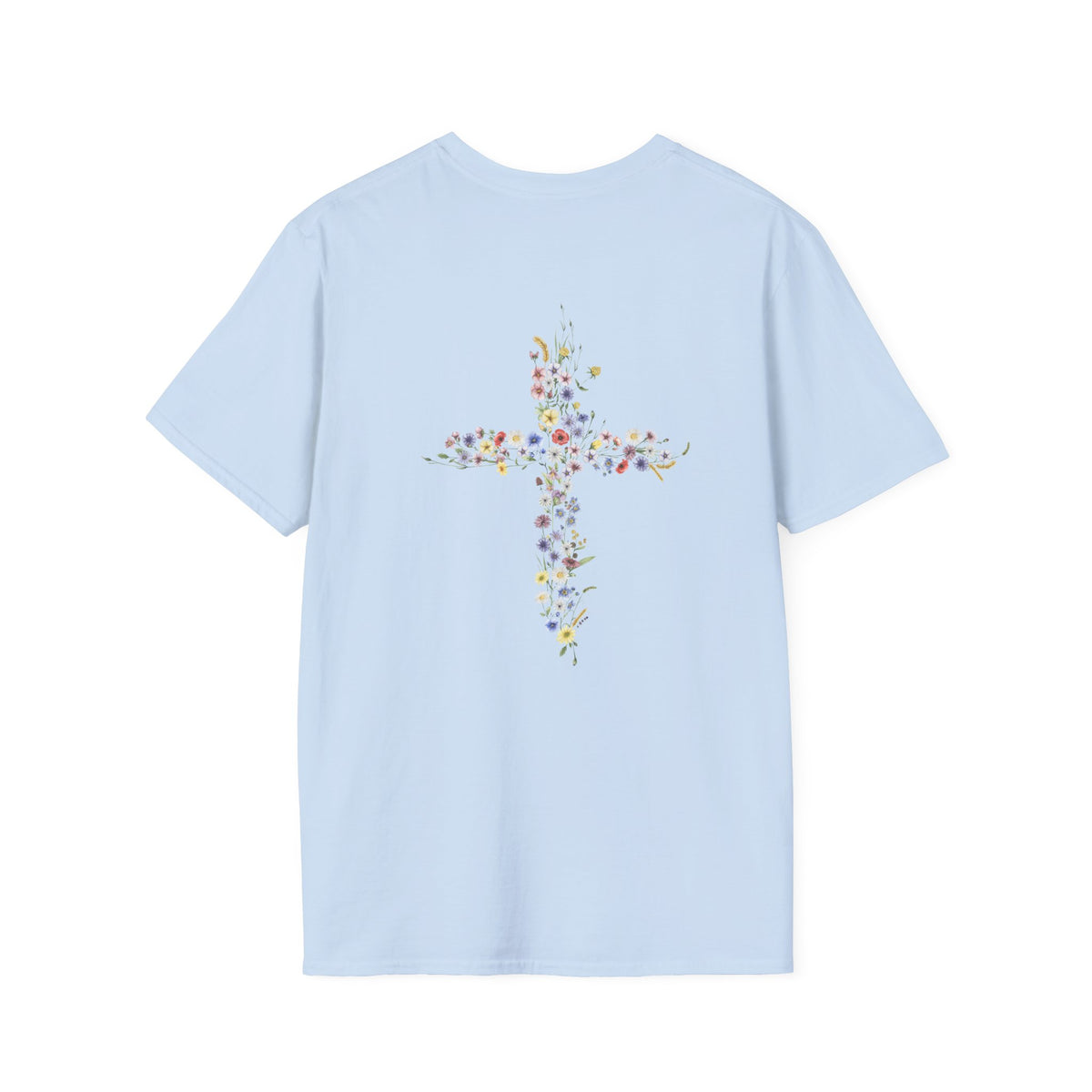 Jesus Is The Light Floral Cross Christian T-Shirt
