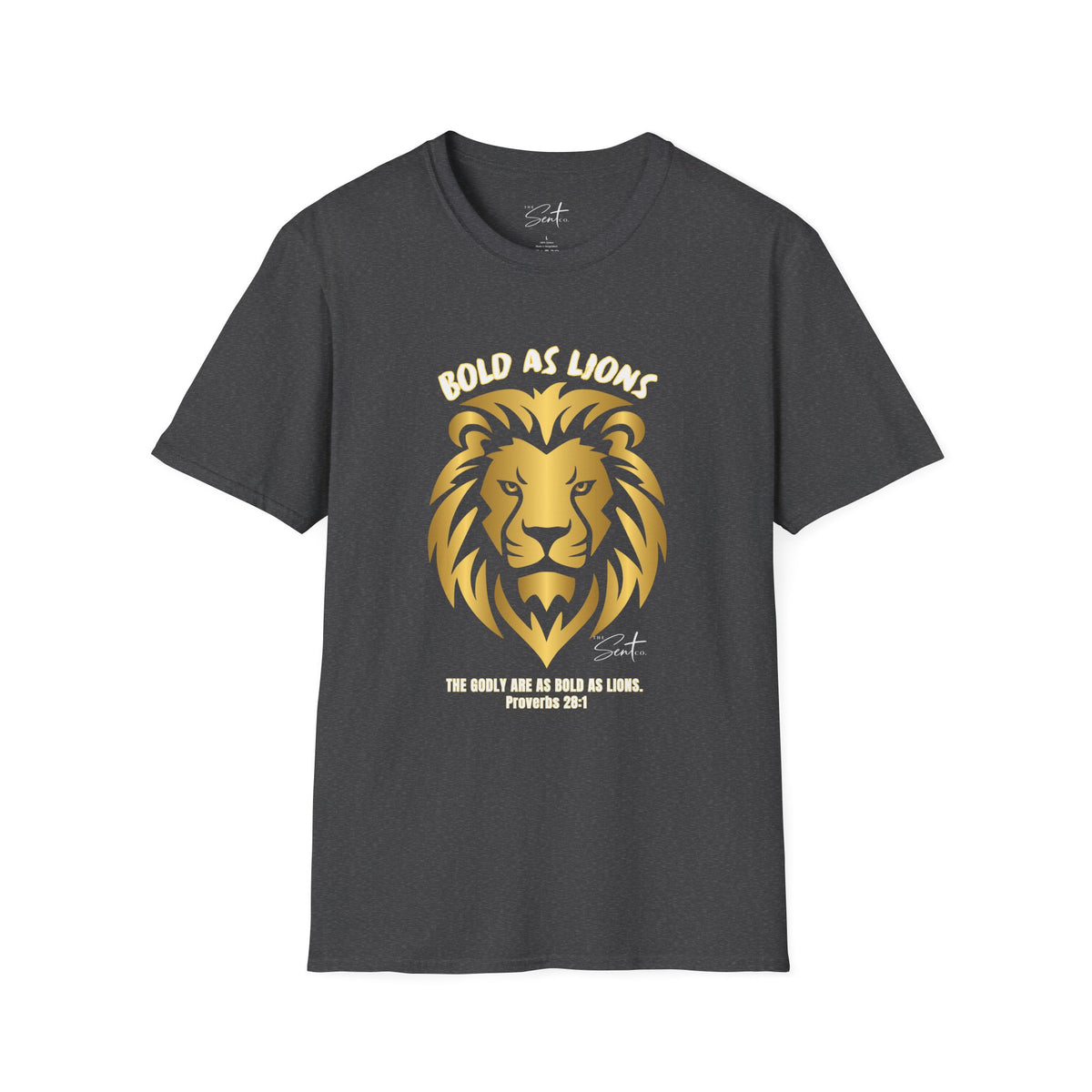 Jesus Cross T-Shirt — "Jesus" Scripture Design (Matthew 28:19, Psalms 23:3)