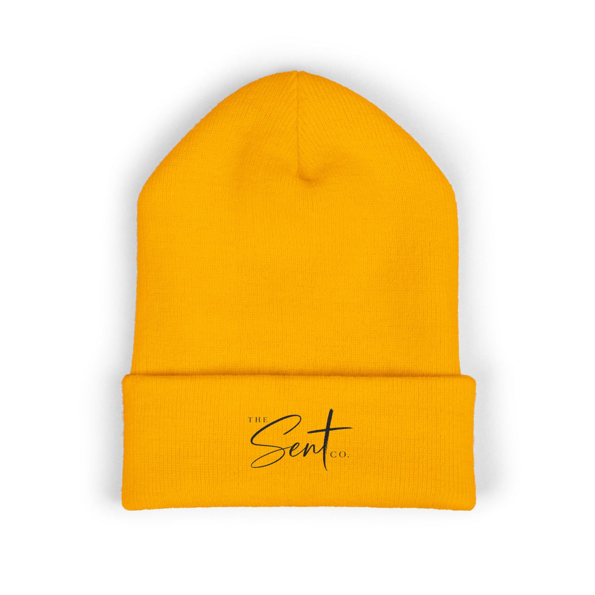 The Sent Co. Embroidered Beanie — Classic Cuffed Knit Hat