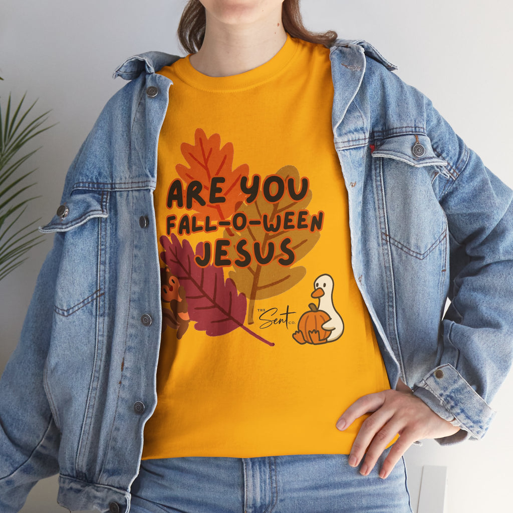 Are You Fall-o-ween Jesus? Christian Halloween Thanksgiving T-Shirt