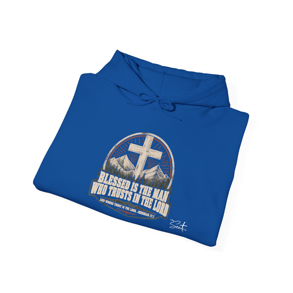 Blessed Is The Man Hoodie – Christian Cross Faith Sweatshirt