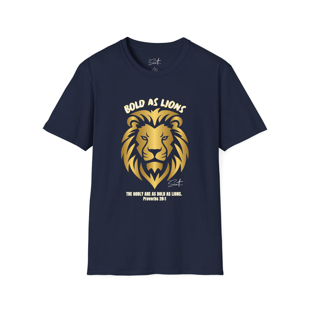 Jesus Cross T-Shirt — "Jesus" Scripture Design (Matthew 28:19, Psalms 23:3)