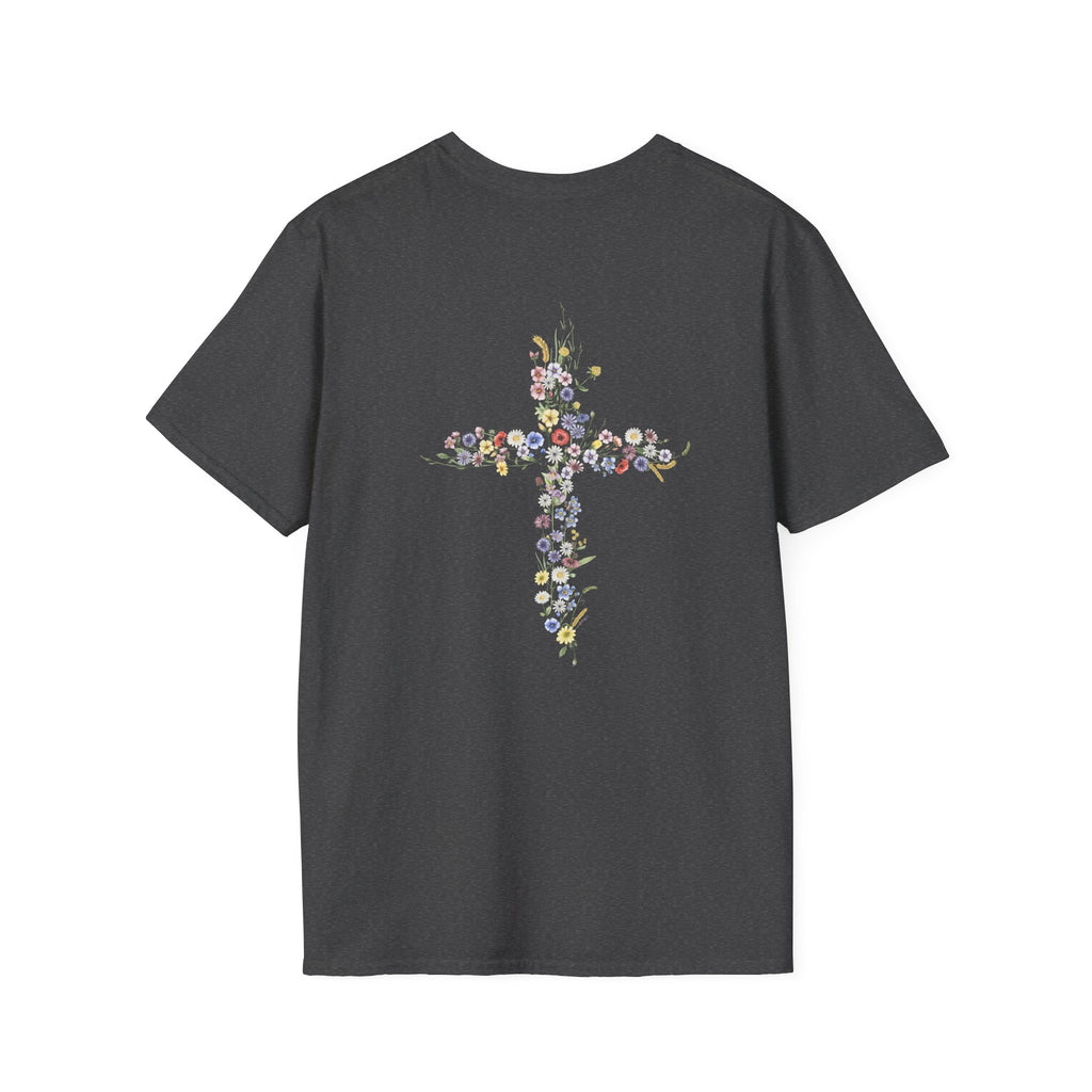 Jesus Is The Light Floral Cross Christian T-Shirt