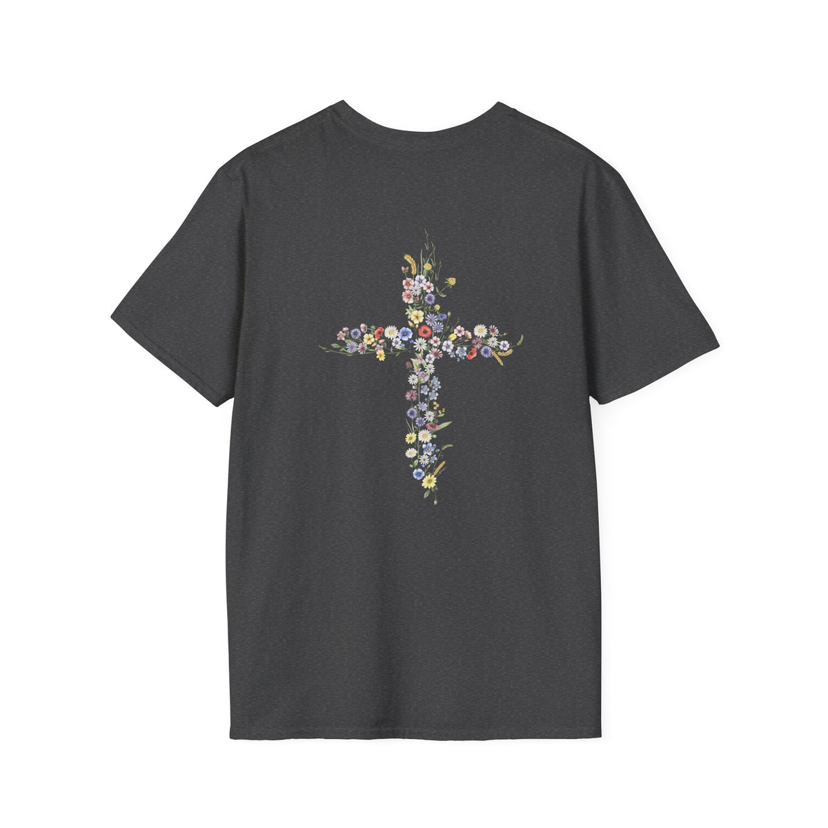 Jesus Is The Light Floral Cross Christian T-Shirt