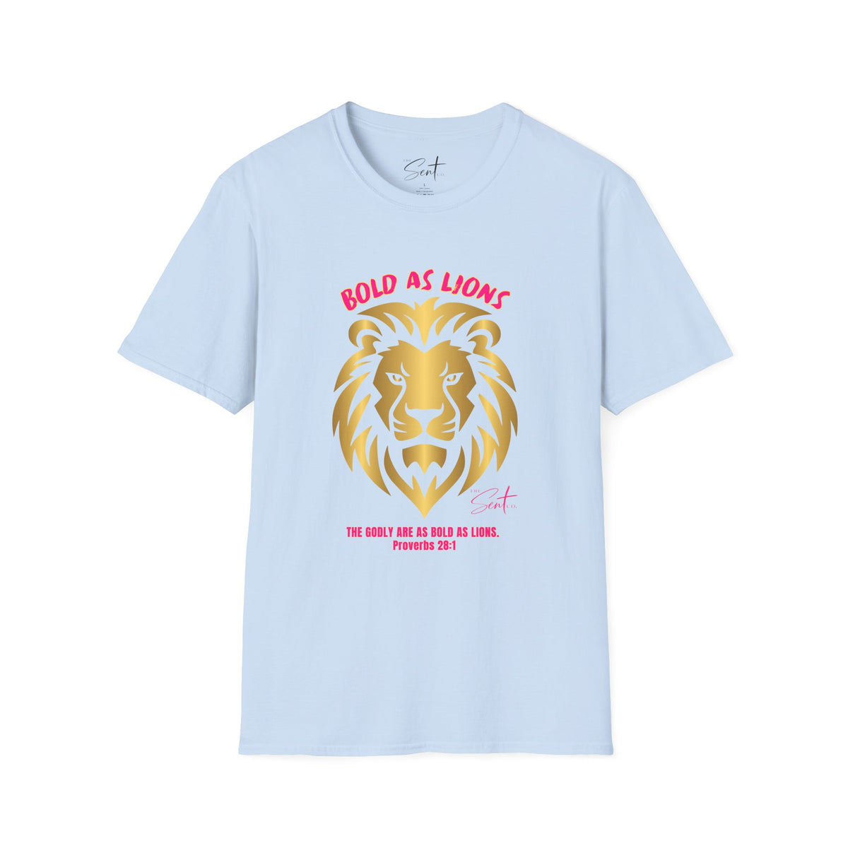 Jesus Cross T-Shirt — "Jesus" Scripture Design (Matthew 28:19, Psalms 23:3)
