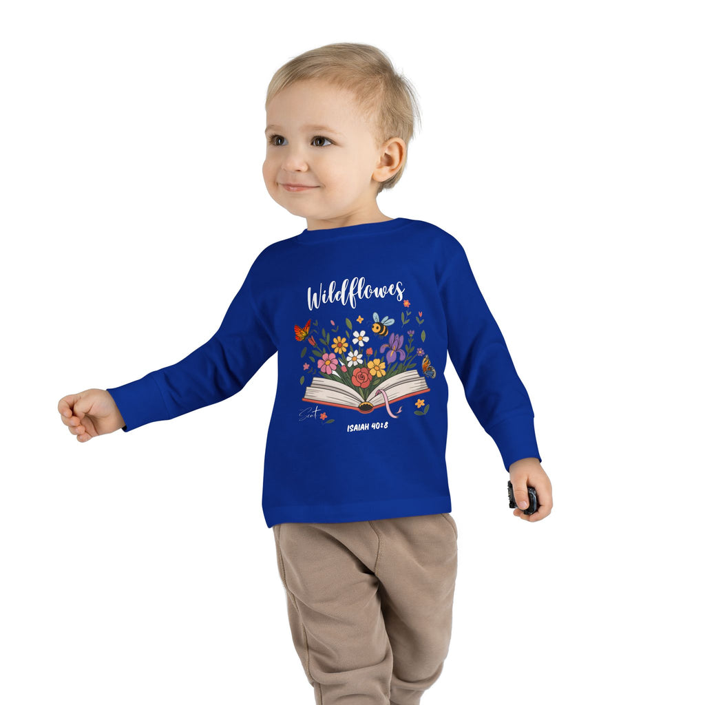 Child of God Toddler Long Sleeve Tee — Floral Christian Baby Shirt