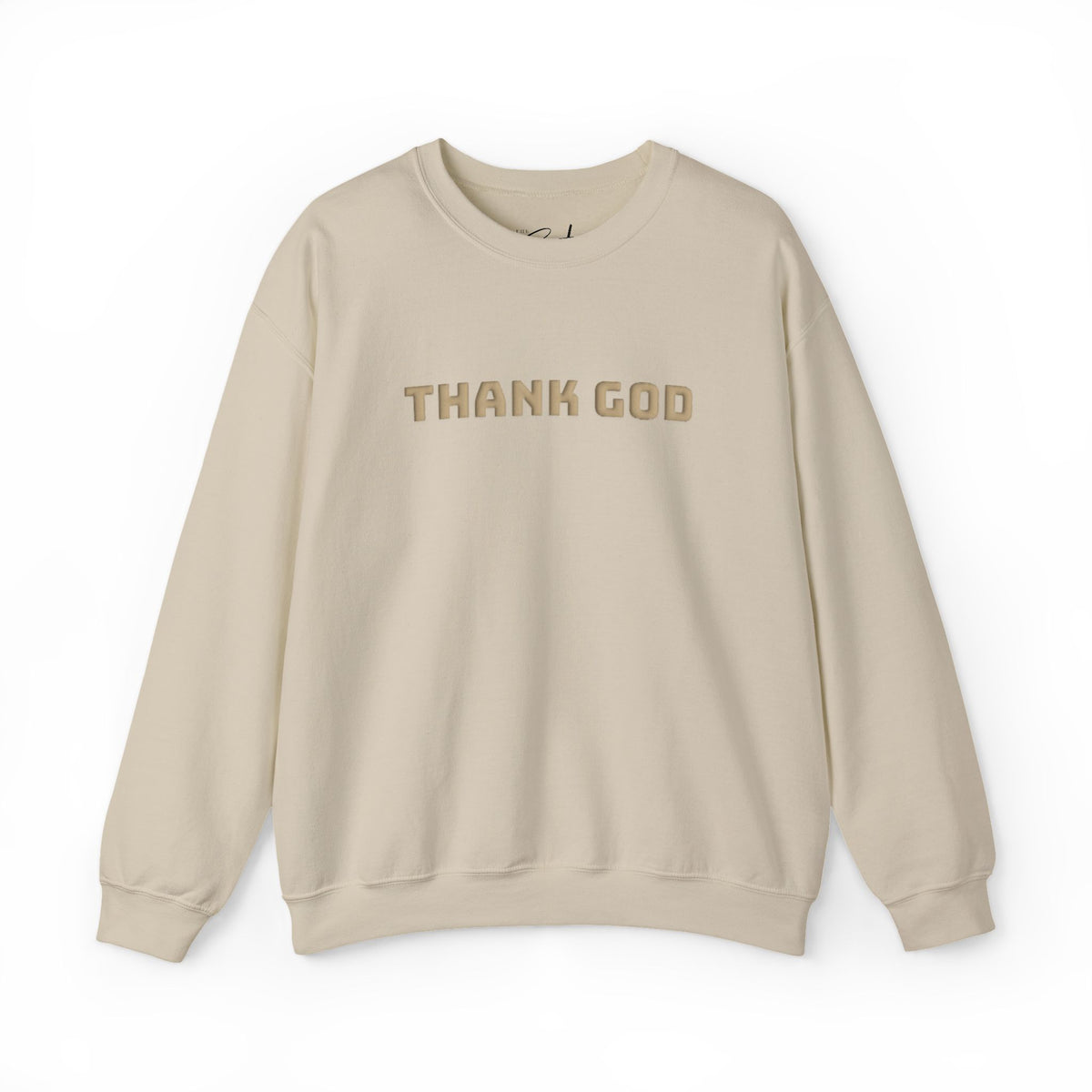 Thank God Embroidered Crewneck Sweatshirt