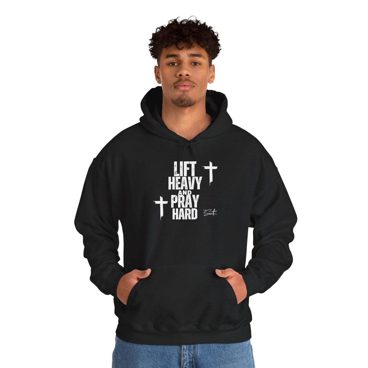 Lift Heavy And Pray Hard-Hoodie