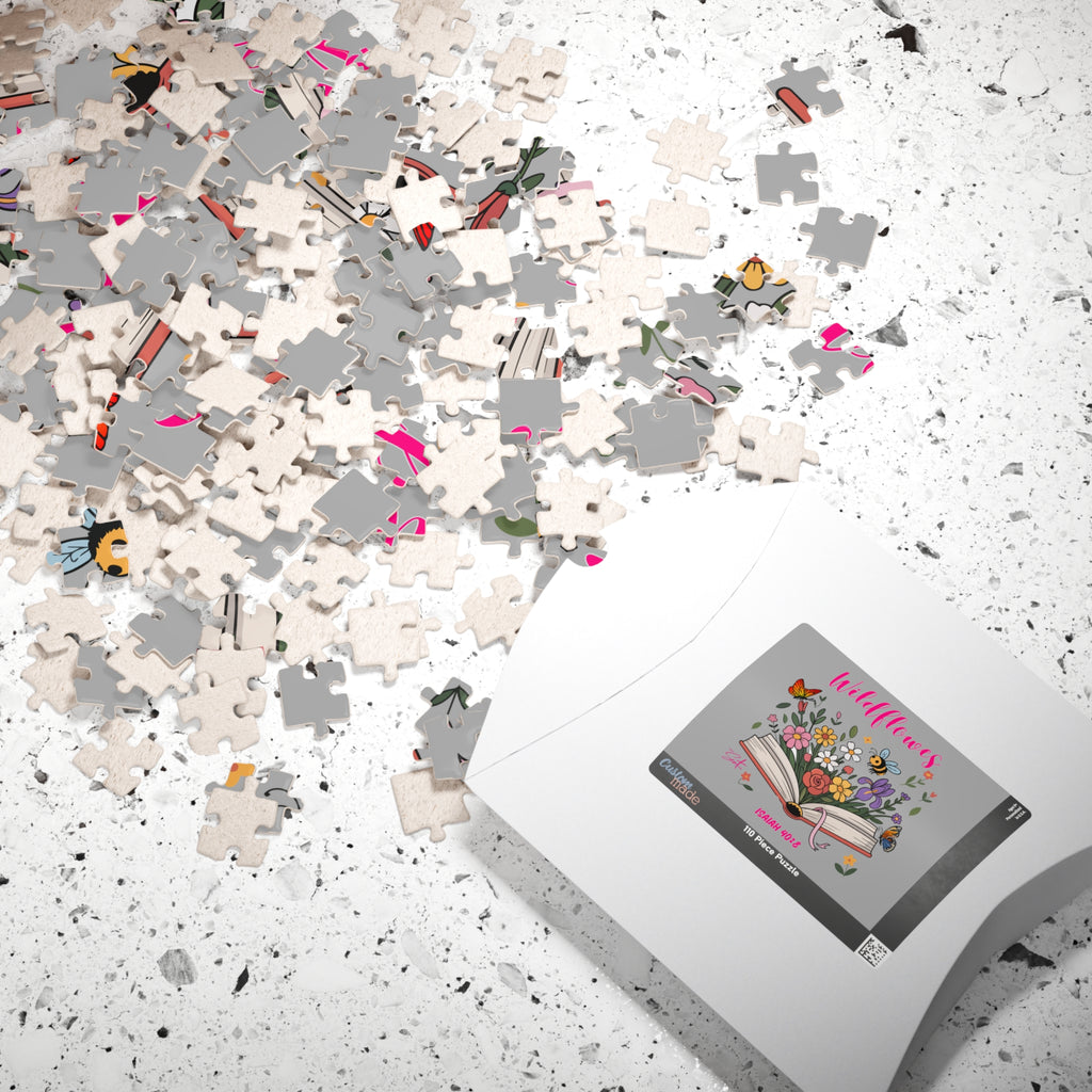 Wildflowers and Open Bible Christian Jigsaw Puzzle