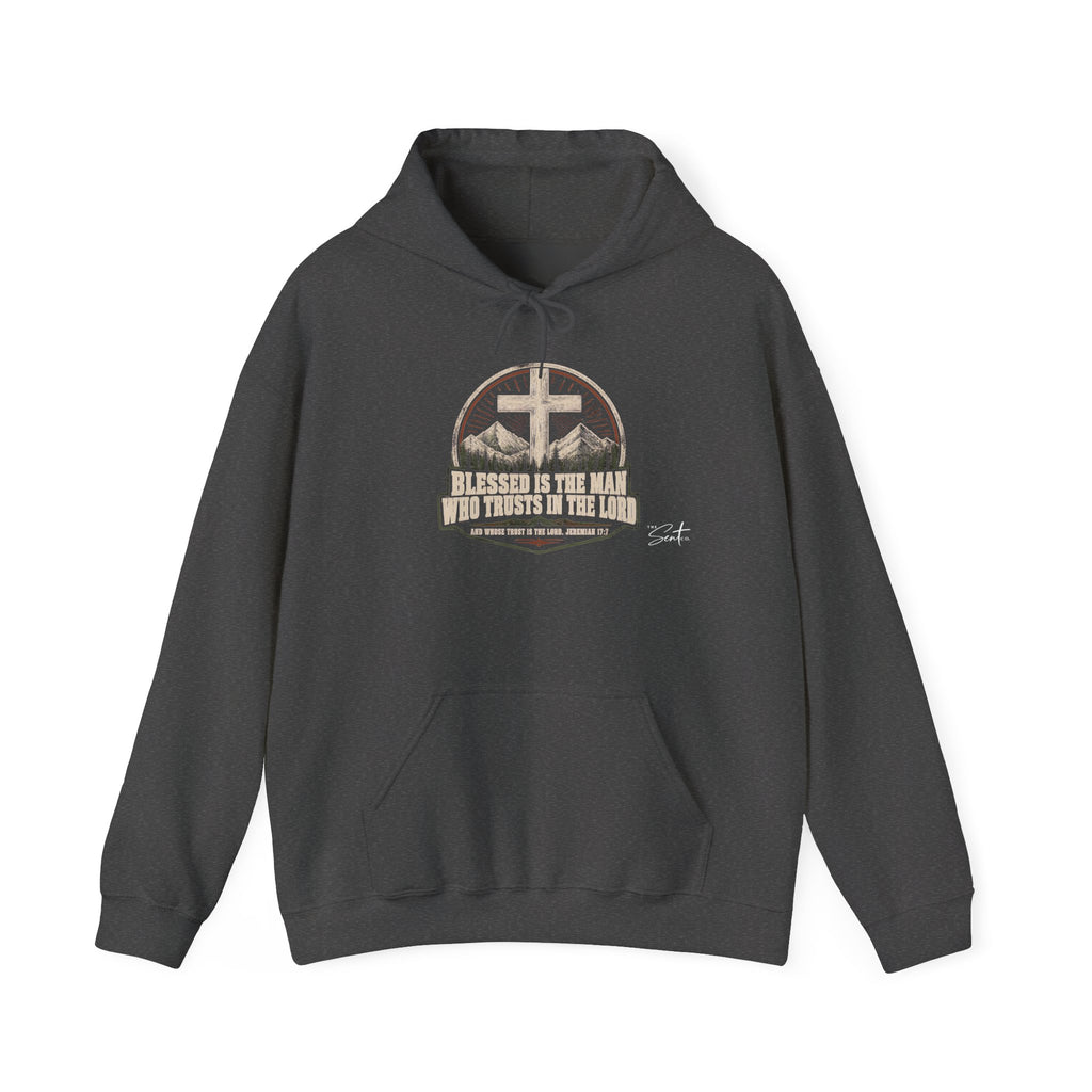 Blessed Is The Man Hoodie – Christian Cross Faith Sweatshirt