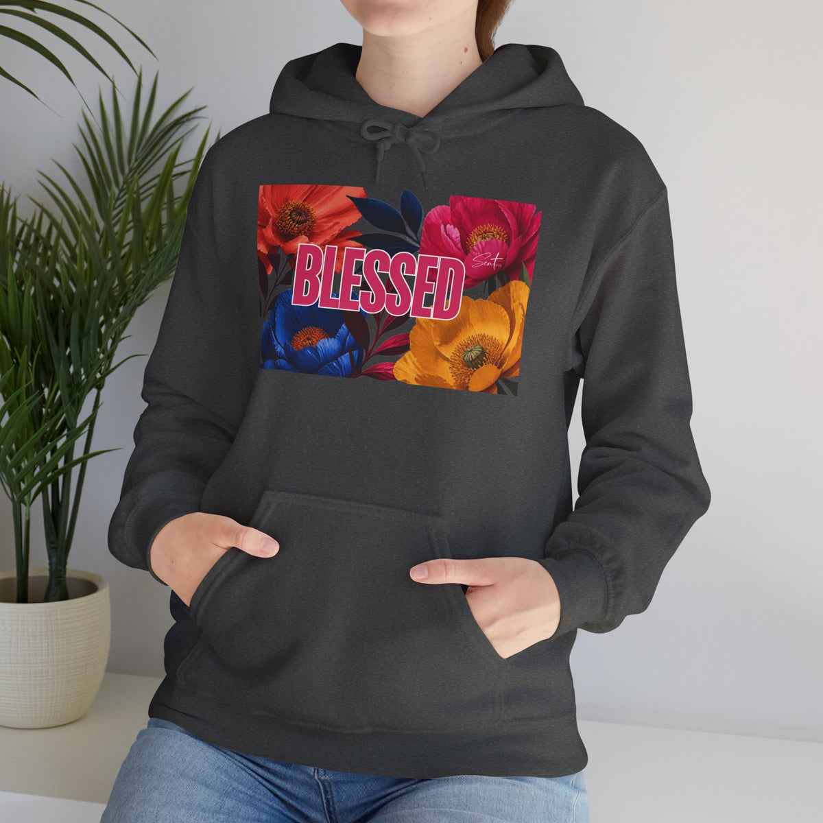 Blessed Floral Graphic Hoodie