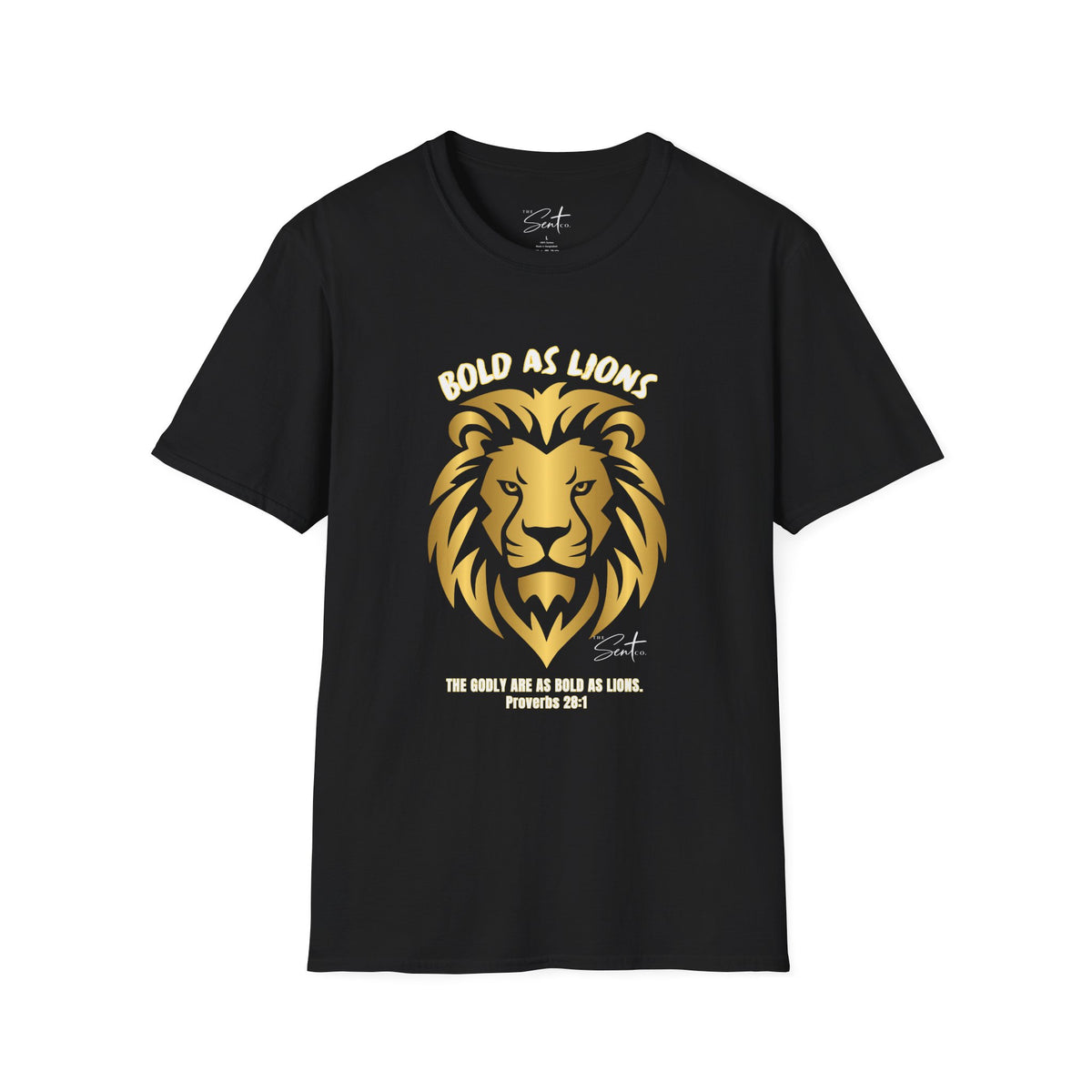 Jesus Cross T-Shirt — "Jesus" Scripture Design (Matthew 28:19, Psalms 23:3)