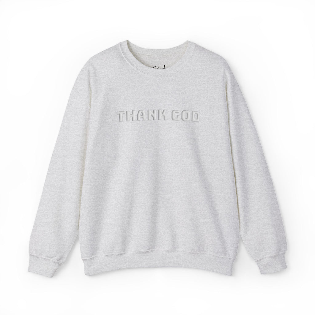 Thank God Embroidered Crewneck Sweatshirt