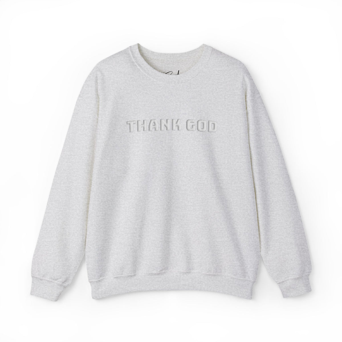 Thank God Embroidered Crewneck Sweatshirt