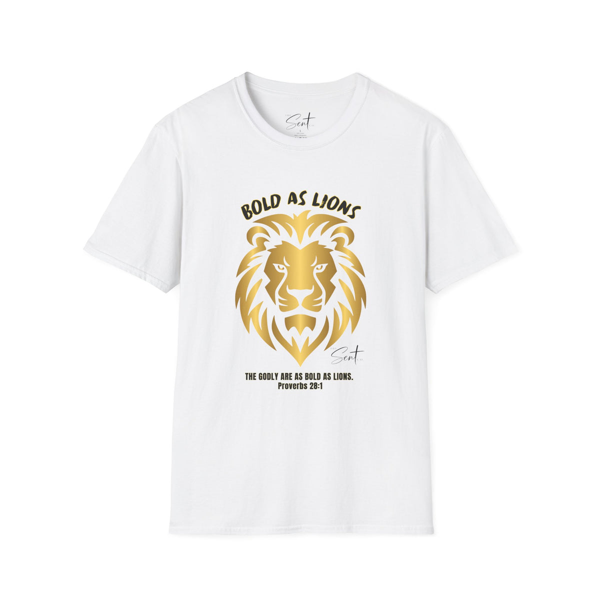 Jesus Cross T-Shirt — "Jesus" Scripture Design (Matthew 28:19, Psalms 23:3)
