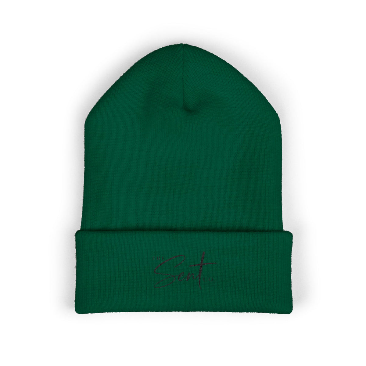 The Sent Co. Embroidered Beanie — Classic Cuffed Knit Hat