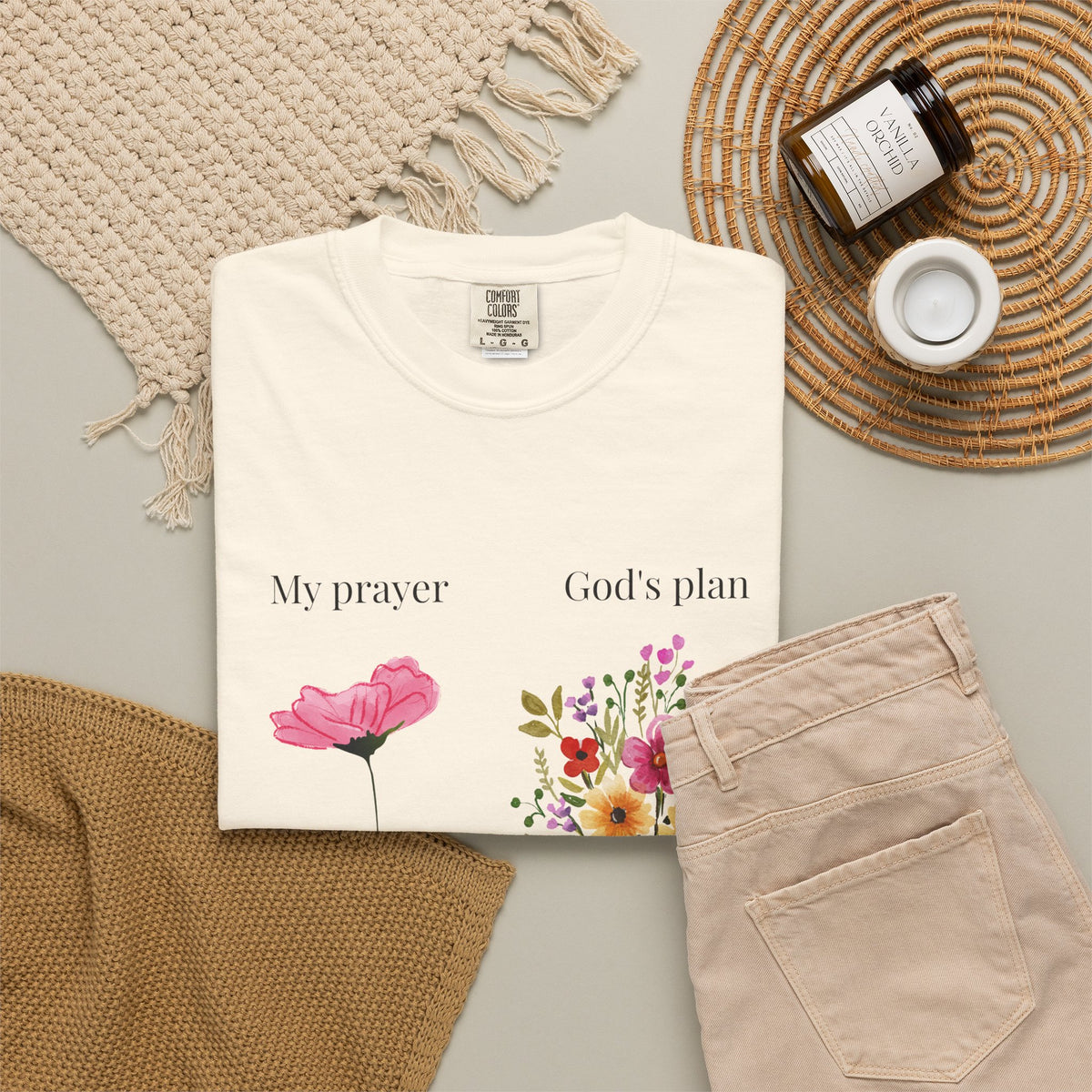 My Prayer God’s Plan Floral Faith T-Shirt