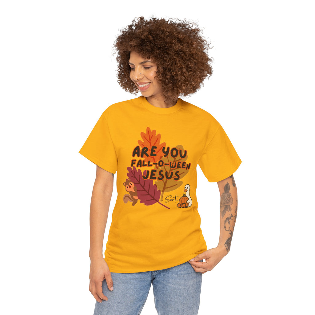 Are You Fall-o-ween Jesus? Christian Halloween Thanksgiving T-Shirt
