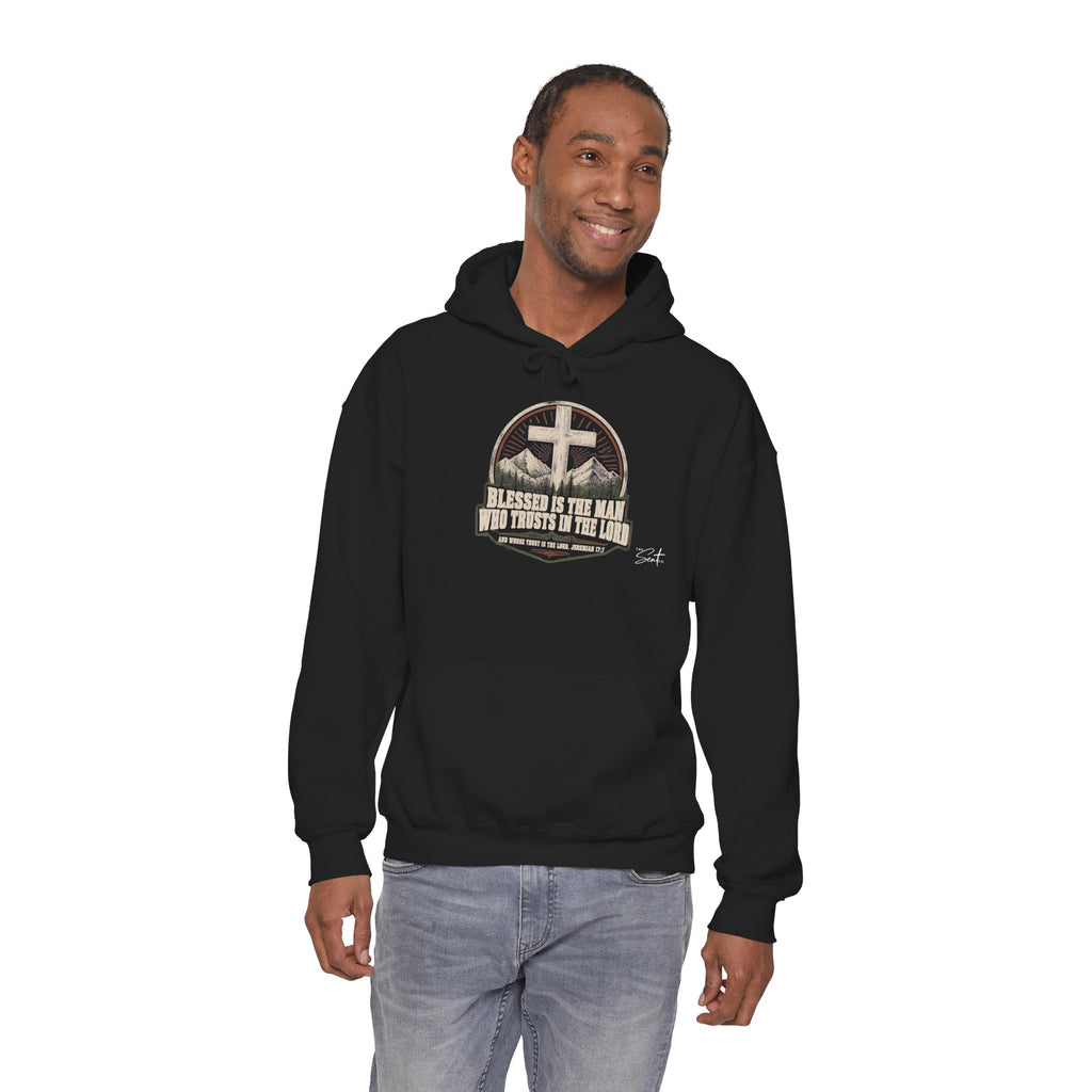 Blessed Is The Man Hoodie – Christian Cross Faith Sweatshirt