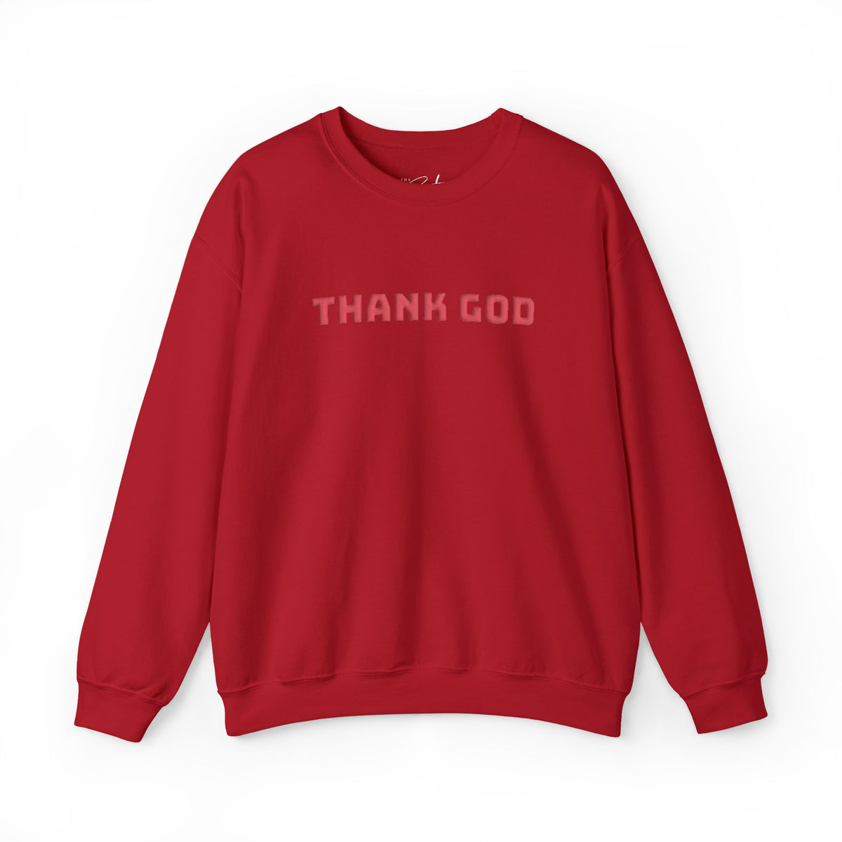 Thank God Embroidered Crewneck Sweatshirt