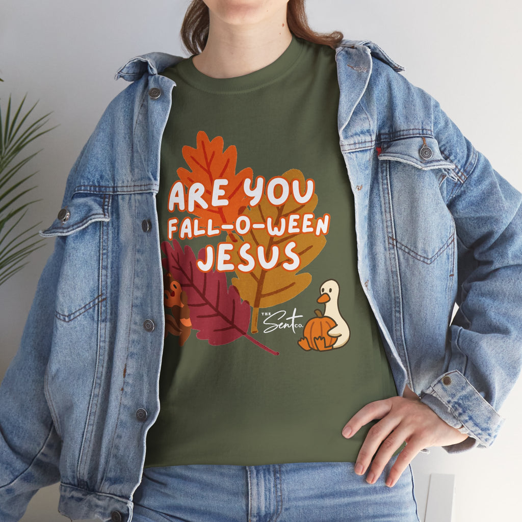 Are You Fall-o-ween Jesus? Christian Halloween Thanksgiving T-Shirt