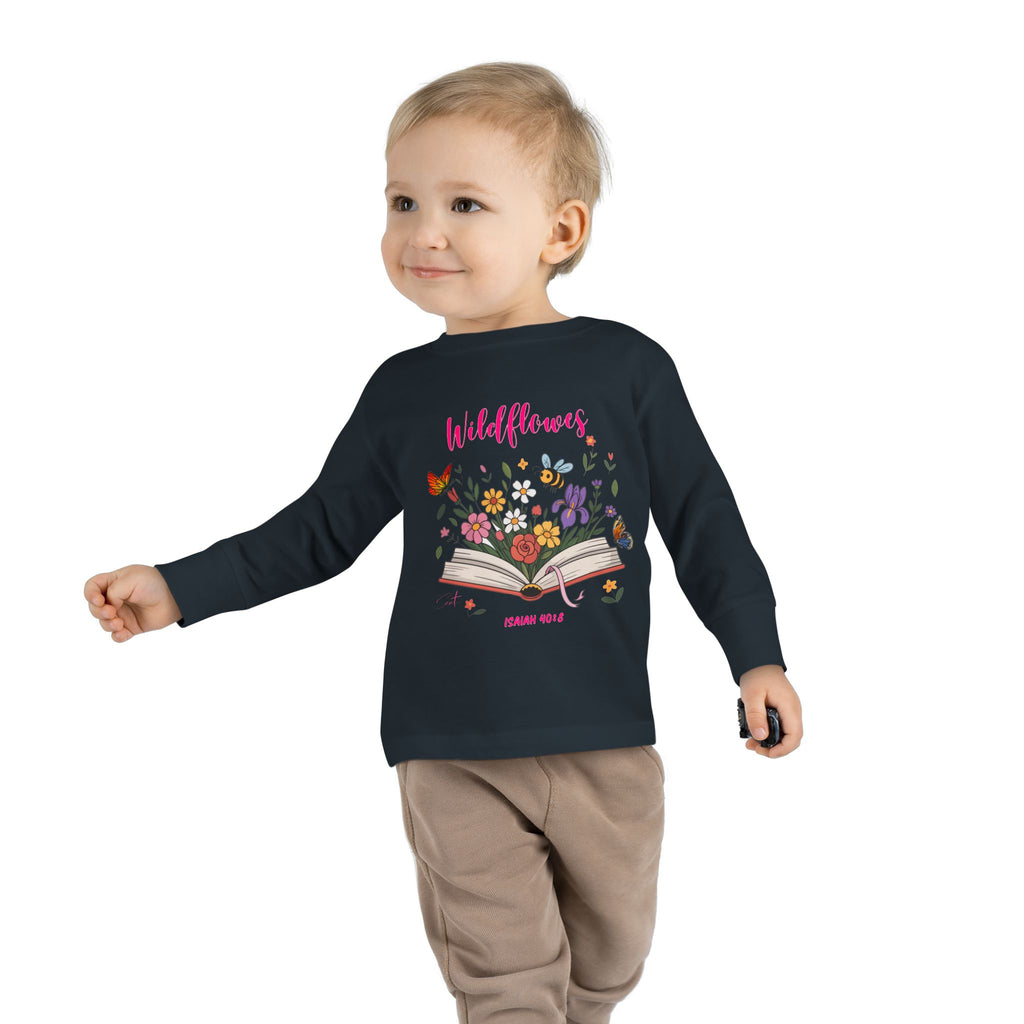 Child of God Toddler Long Sleeve Tee — Floral Christian Baby Shirt