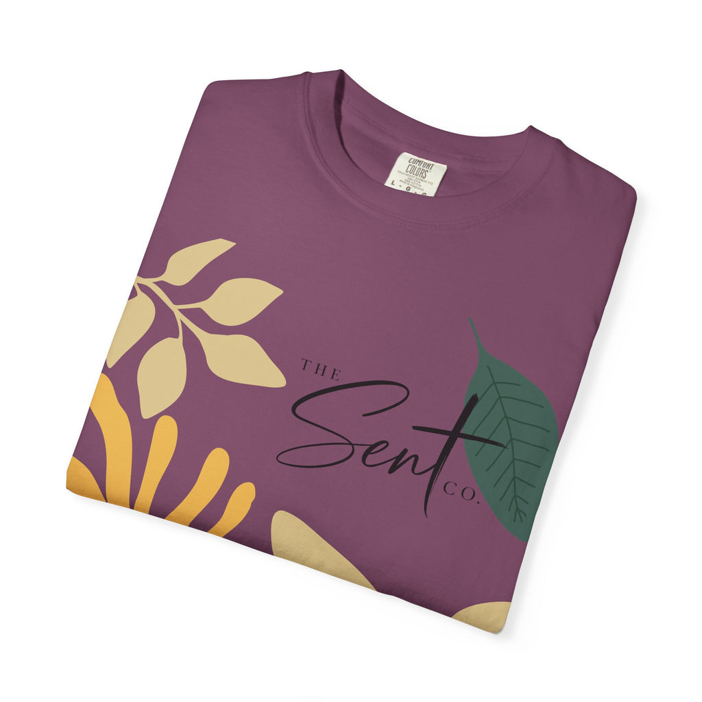 Floral Script Tee -"Here I am. Send me." Isaiah 6:8 (Back Print) The  Sent Co. (Front Print)