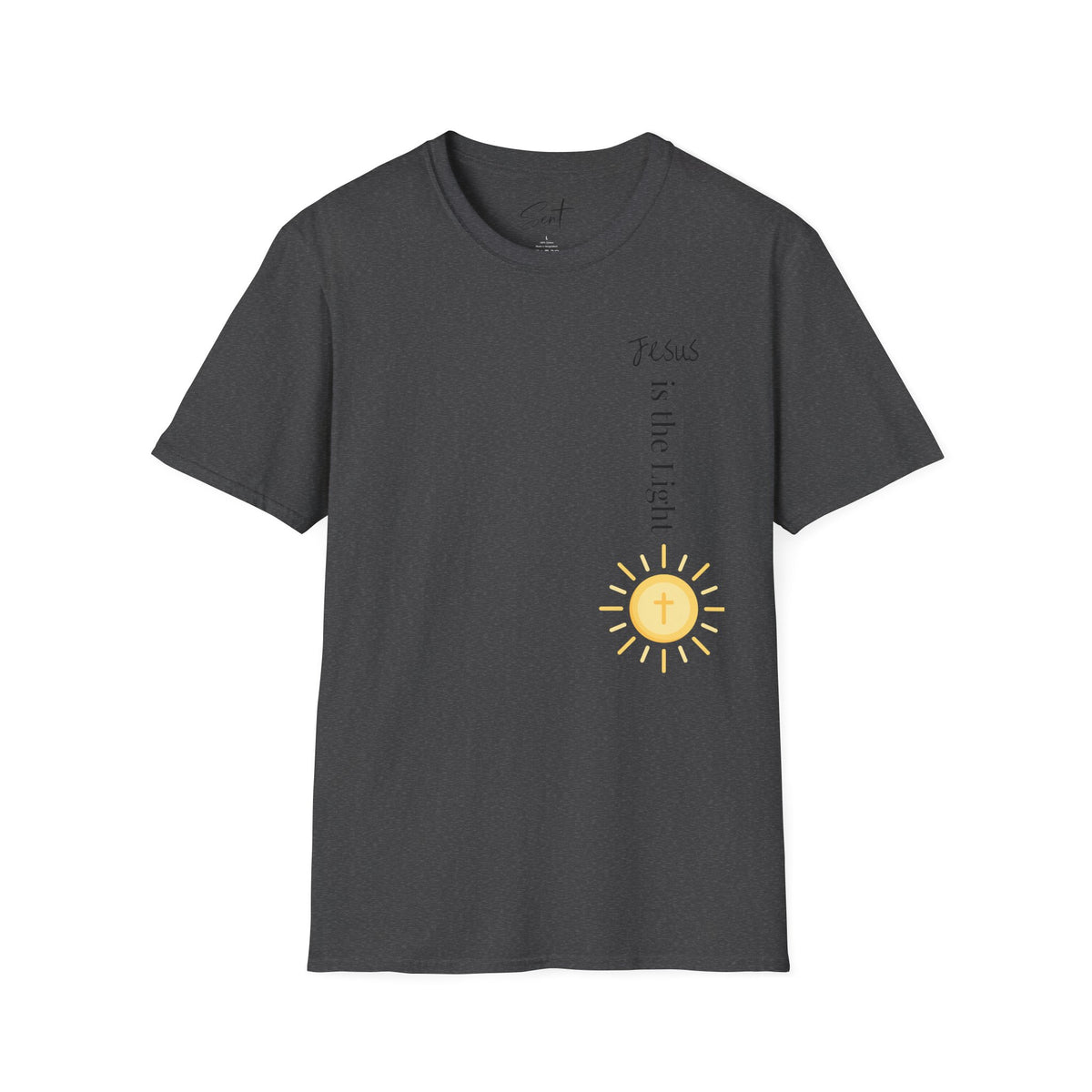 Jesus Is The Light Floral Cross Christian T-Shirt