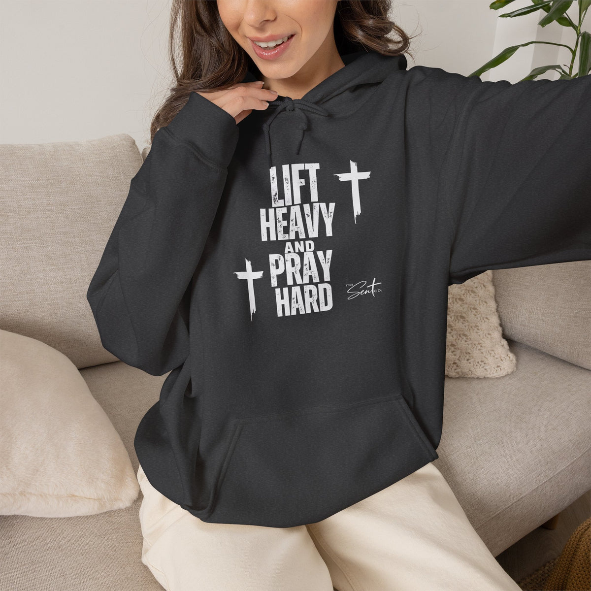 Lift Heavy And Pray Hard-Hoodie