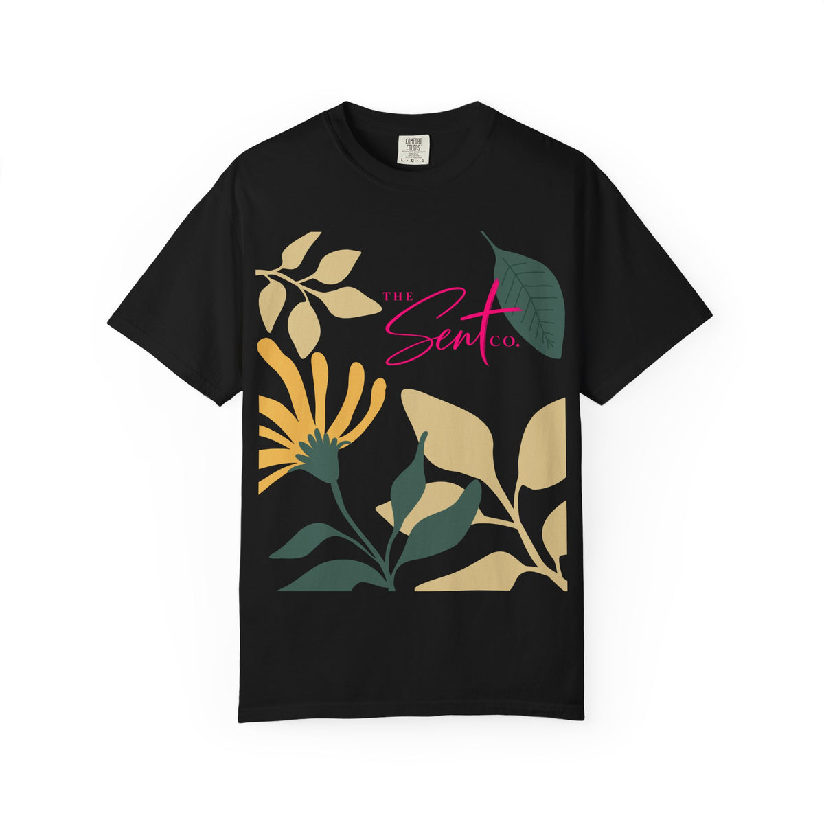 Floral Script Tee -"Here I am. Send me." Isaiah 6:8 (Back Print) The  Sent Co. (Front Print)