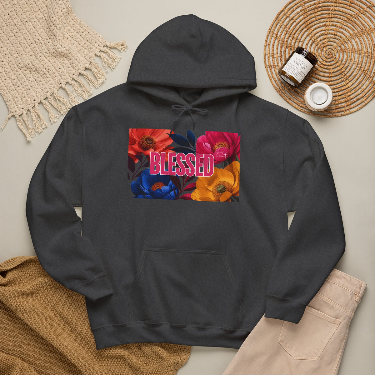 Blessed Floral Graphic Hoodie